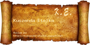 Kuszenda Etelka névjegykártya