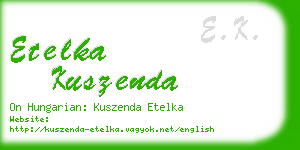 etelka kuszenda business card